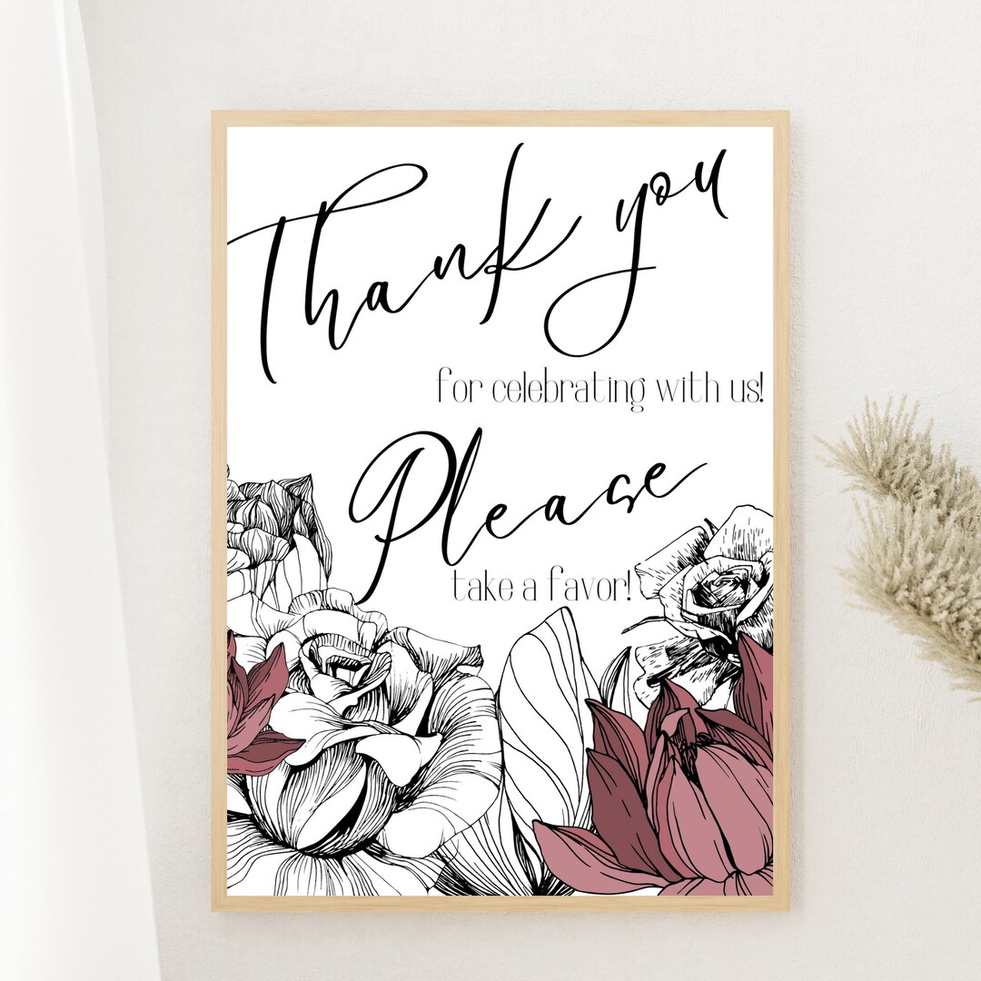 Bridal Shower Thank You Sign Wedding Shower Thank You Sign Etsy