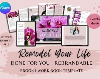 Done For You Remodel Your Life Brandable Coaching Program, Workbook, Ebook | Content for Life Coaches, Visualization, Goal, Meditation Coach