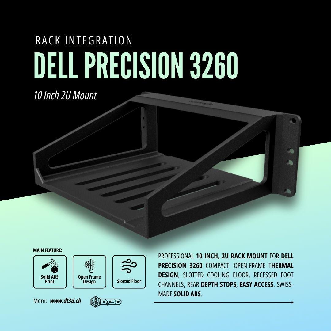 Dell Precision 3260 Compact 10 Inch Rack Mount | 2U Form-fit Mini