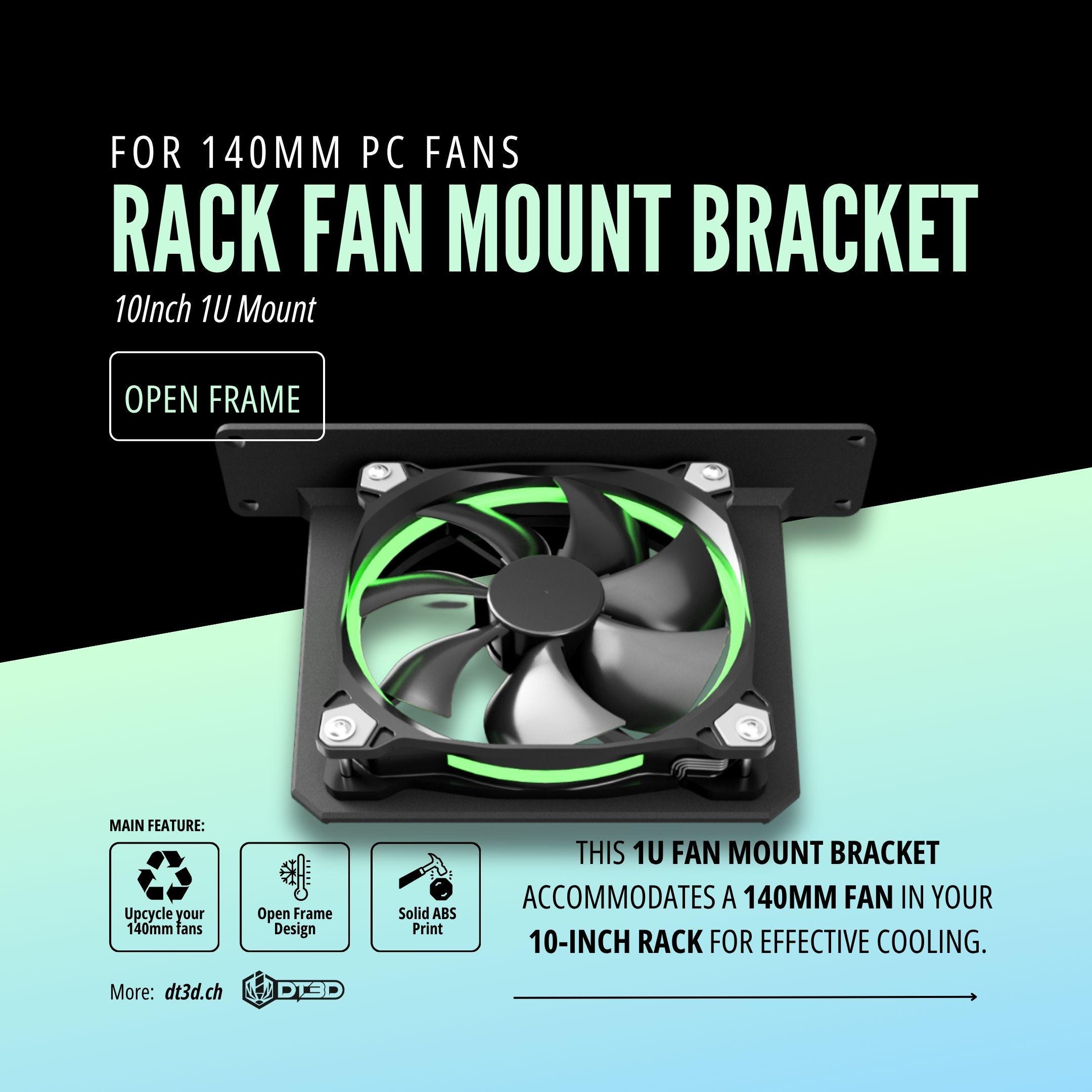 1U (1HE) Diafragma Voor 10 Inch Rack - 3D Geprint Voorpaneel Met Ventilatiesleuven, Zilver