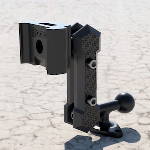 Baofeng UV-5R Heavy Duty Mount - Steel reinforced - Carbon Fiber Optic - Complete 20 mm Ball Mount Kit with optional Mic holder