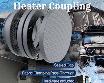 Rooftop Tent Pass-Through for Diesel Heater Ducts (60/75/90 mm / 3"/4") - High-Temp Resistant Magnetic Mount for Tents & Fabric Pass Through