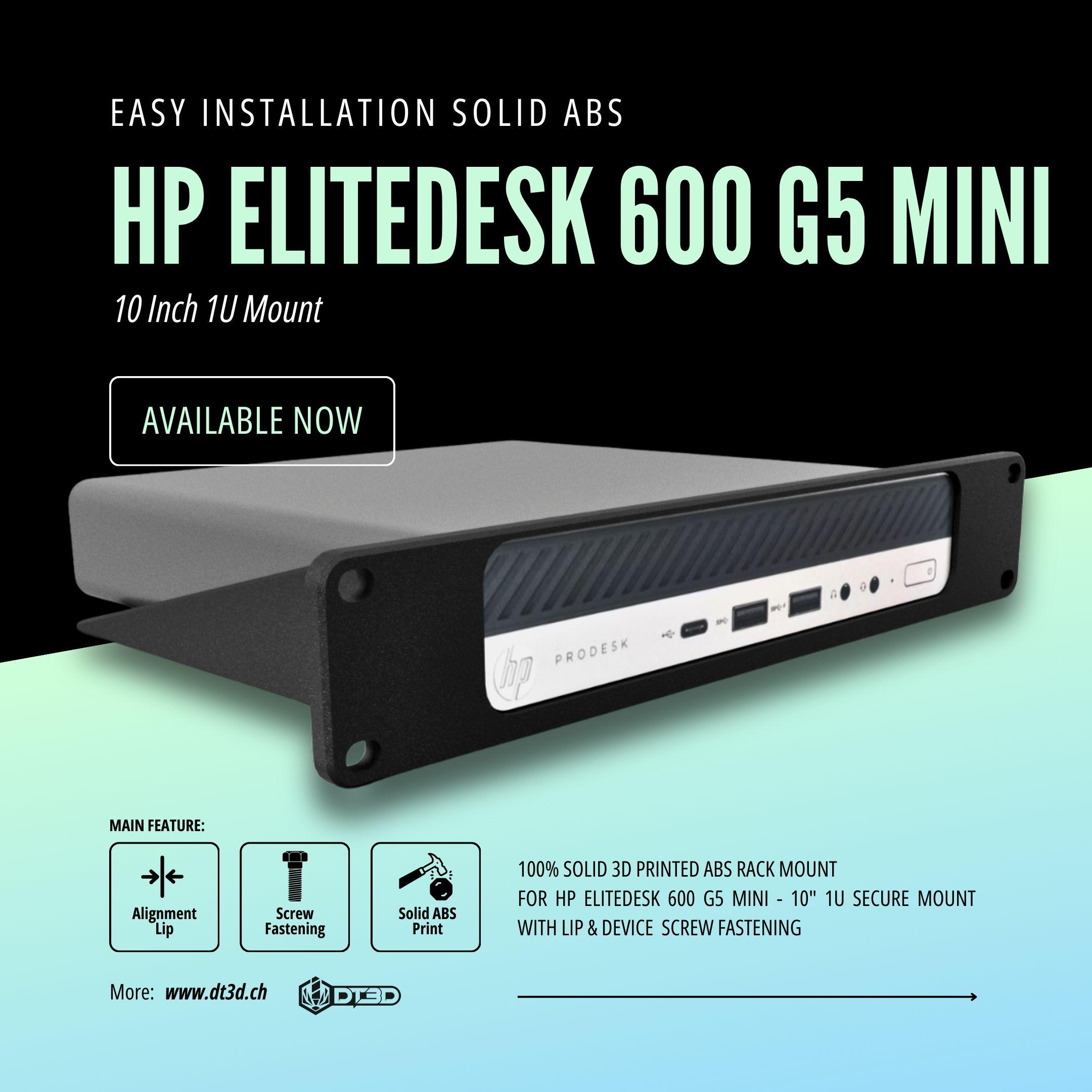 HP EliteDesk 600 G5 Mini PC用ラックマウント - 10インチ 1U セキュア