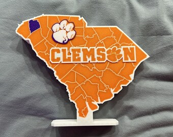 Clemson Tigers Football Team Lightbox - Multi-Color 3D Design Files and BambuLab Sliced Complete File Set for 3D printing