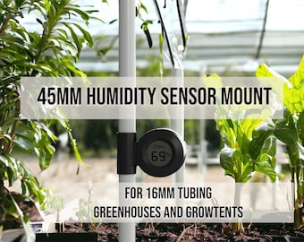 3D Printable Humidity Sensor Mount for 45 mm Thermometer Hygrometer Combo - Perfect for Greenhouses & Grow Tents