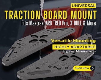 3D Printable Traction Board Mount - Maxtrax, ARB Tred Pro, X-Bull STL - Overlanding 4x4 DIY Roof Rack Fit - Recovery Gear Mounting Solution