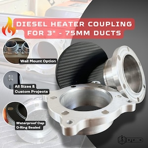 Attacco rapido per riscaldatore diesel da 3 pollici - 75 mm, magnetico, in alluminio, stampato in 3D, compatibile con Webasto, per nautica, fuoristrada, fuoristrada, fuori rete