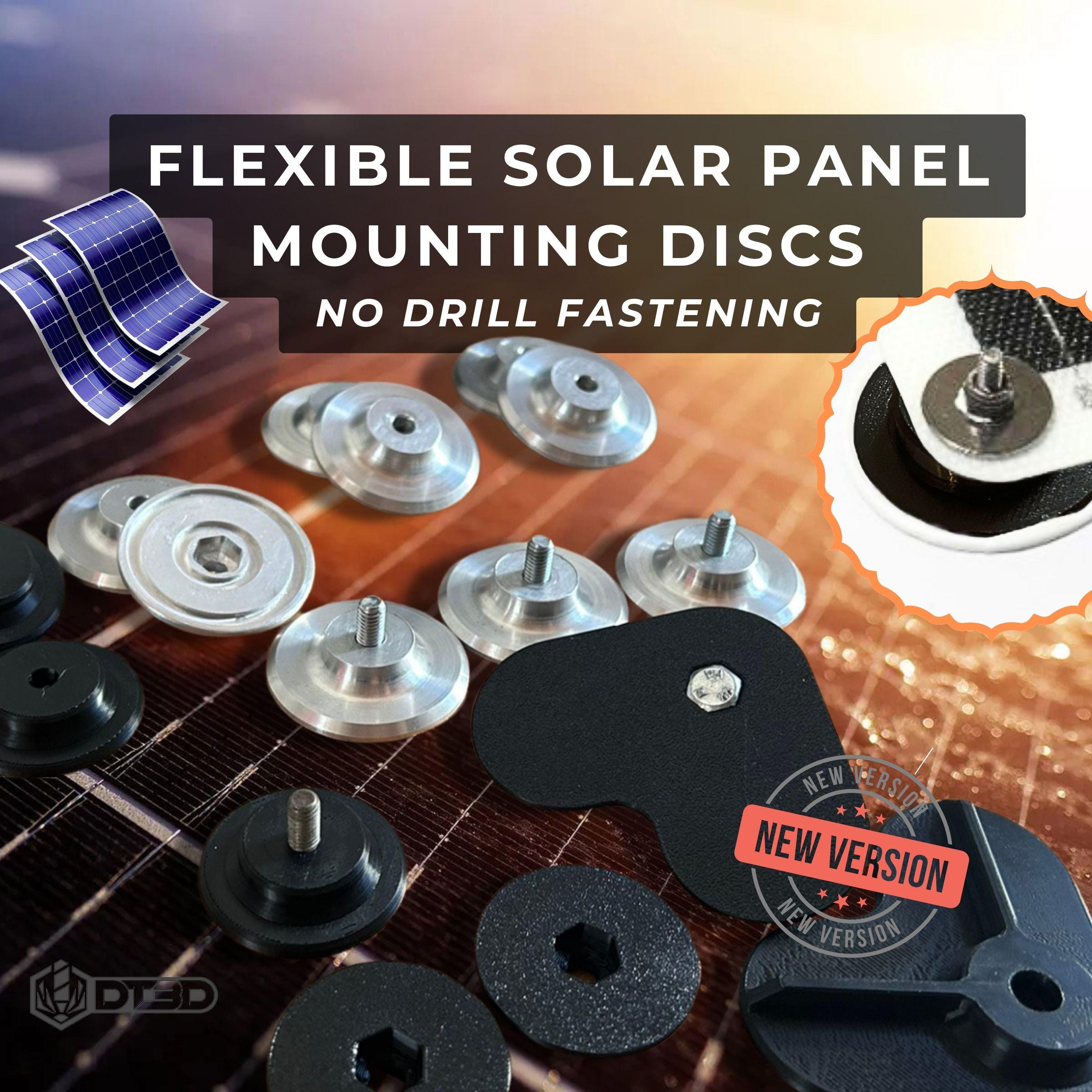 Solar Panel Mounts - No Drill Fastening! for Flexible Panels ;fits Boat ...