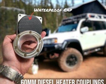 Acoplamiento rápido para calentador diésel de 60 mm (2,5 pulgadas) – Magnético de aluminio/Alta temperatura. Compatible con Webasto Autoterm Eberspächer, Vanlife, RV y Overland.