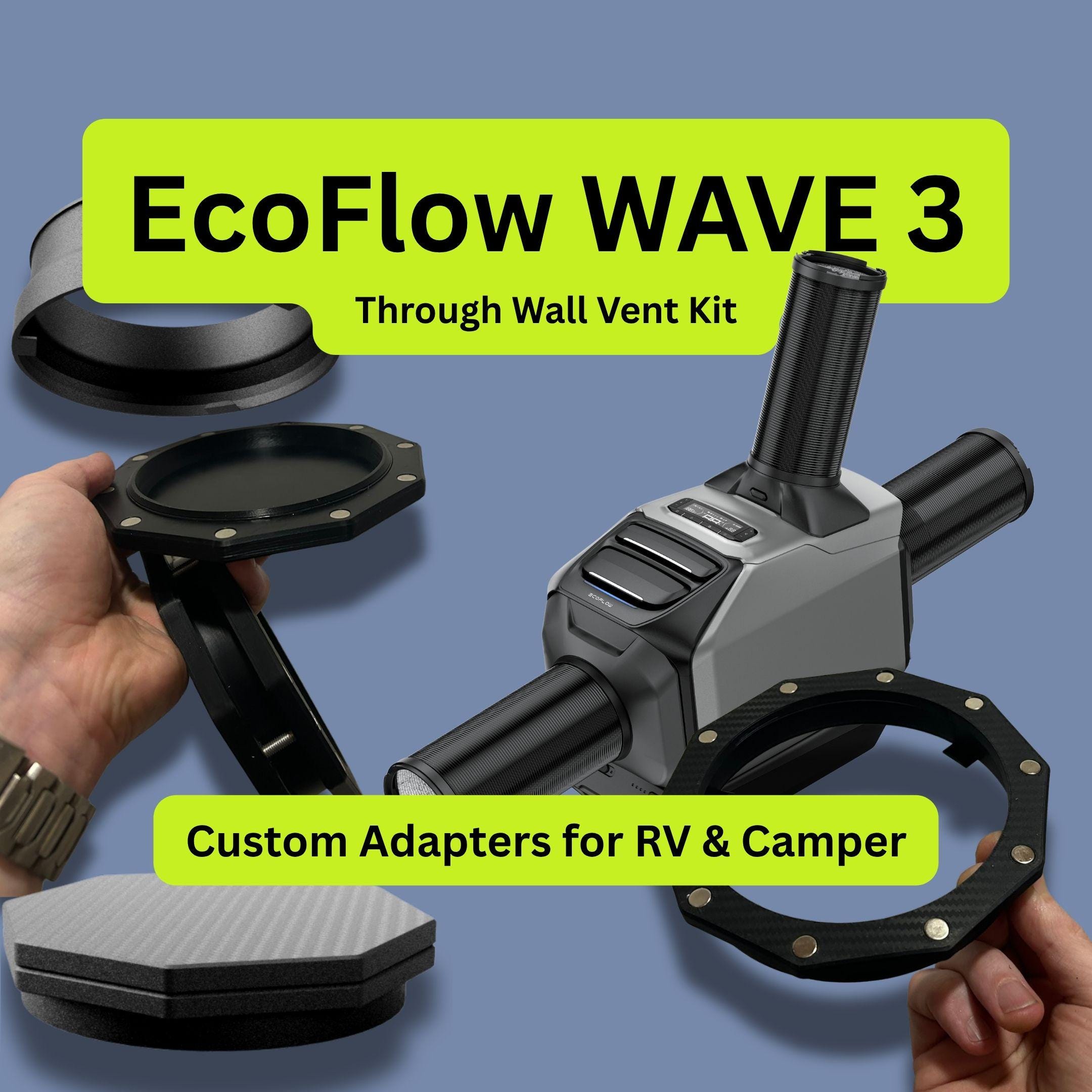 【DIY用】EENOUR ＆ ECOFLOW WAVE3用　給排気ダクトキットA Ecoflow Wave 3 Portable AC Through Wall Kit - Custom