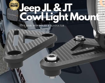 Jeep JL / Gladiator JT Cowl Light Mount Brackets – Driver / Passenger Side (2018+)