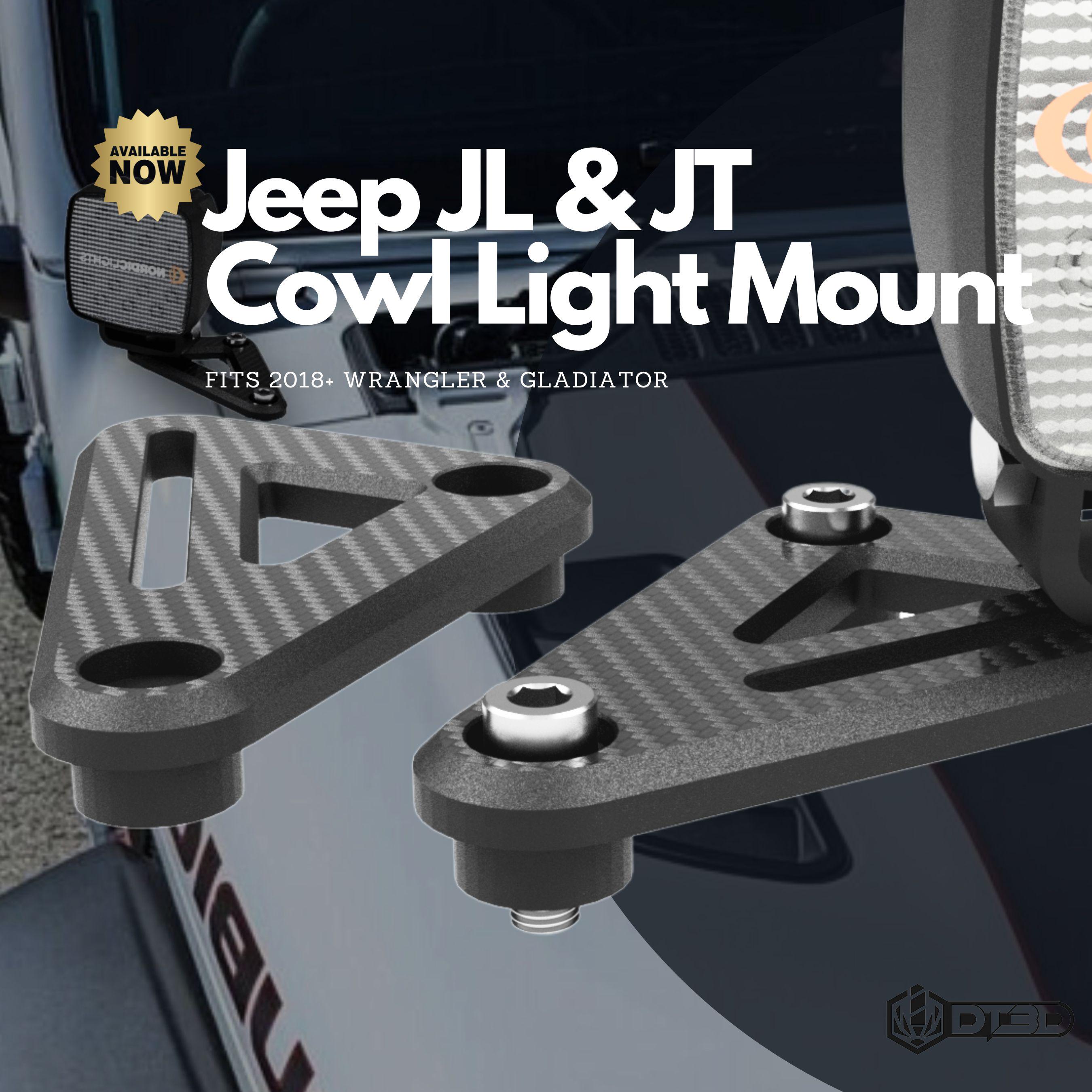Jeep JL / Gladiator JT Cowl Light Mount Brackets – Driver