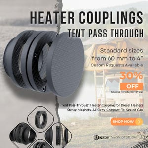 Peut inclure: Raccords de chauffage noirs pour passage de tente.  Tailles standard de 60 mm à 4 pouces.  Demandes personnalisées disponibles.  30% de réduction.  Acheter maintenant.  www.dt3d.ch