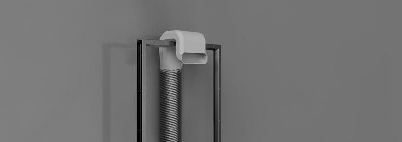 3D printable window vent adapter file set for 125 mm (5-inch) ducting, provided as STL digital download. Intended for 3D printing hobbyists who want to manufacture their own HVAC components, this design enables clean integration of flexible ducting through windows. A practical project for DIYers and makers needing airflow solutions for cooling, heating, or workshop exhaust systems without buying premade adapters.