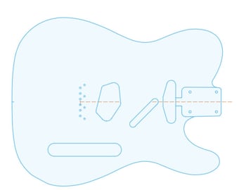 Build Your Own Telecaster: DIY Guitar Template Digital Download – .dxf File for Custom Woodworking