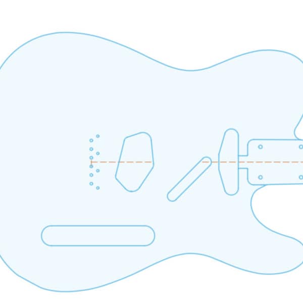 Build Your Own Telecaster: DIY Guitar Template Digital Download – .dxf File for Custom Woodworking