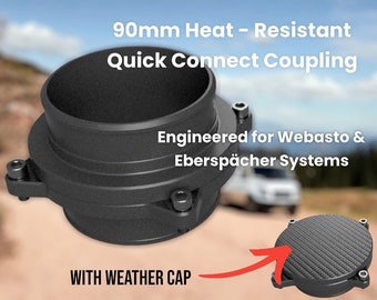 90 mm Heat-Resistant Quick Connect Coupling: For Webasto, Eberspächer - Ideal for Mercedes Sprinter & Ford Transit Van Heating Solutions