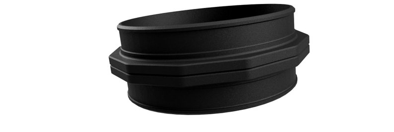 6 inch (150mm) magnetic quick connect coupling for flexible ducting applications. Fully solid, industrial-grade 3D printed parts with no infill or weak points. Offered as single units, pairs, triples, or full double sets with universal magnetic alignment. Works with hose clamps and is compatible with most spiral or foil duct hoses.
