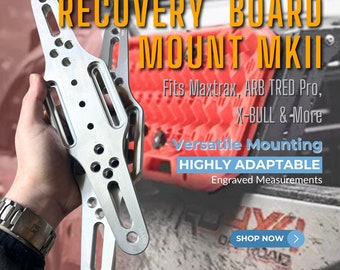 Recovery Board Mount Fits Maxtrax ARB X-BULL Roof Rack Rhino-Rack Compatible Easy Install 4x4 Offroad Overlanding Camper Jeep Expedition