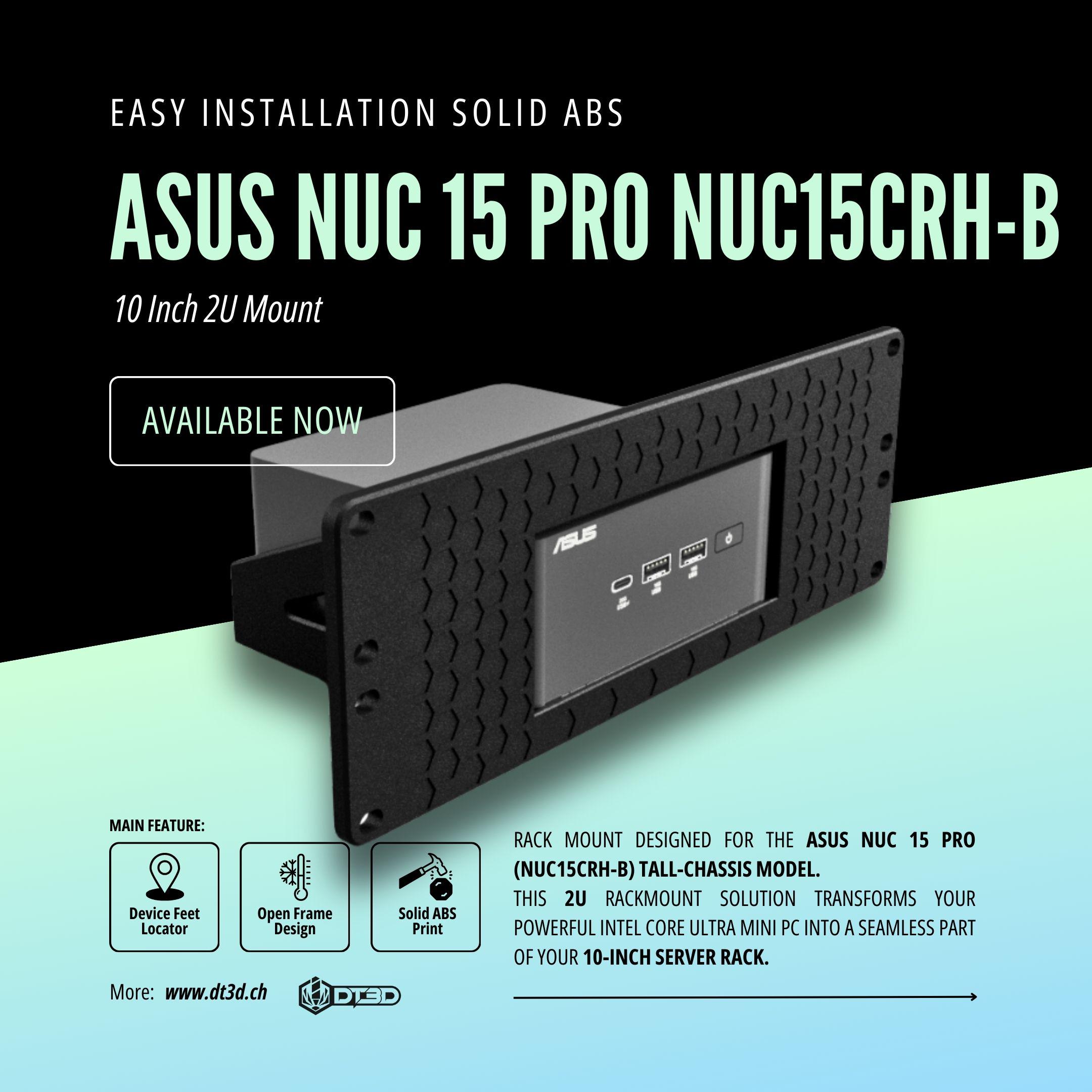 ASUS NUC 15 Pro NUC15CRH-B用ラックマウント - トールシャーシモデル