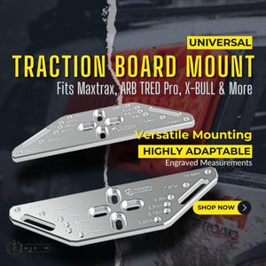 Traction Board Mount - Fits Maxtrax ARB X-BULL Roof Rack Rhino-Rack Compatible Easy Install 4x4 Offroad Overlanding Camping Vanlife Roofrack