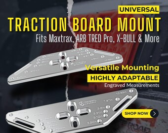 Traction Board Mount - Fits Maxtrax ARB X-BULL Roof Rack Rhino-Rack Compatible Easy Install 4x4 Offroad Overlanding Camping Vanlife Roofrack