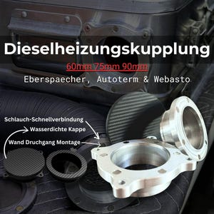 Diesel heater quick coupling – magnetic, easy installation | Compatible with Webasto, Eberspächer, Autoterm, sizes 60 mm/75 mm/90 mm
