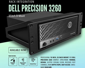 Dell Precision 3260 Compact 10 Inch Rack Mount | 2U Form-Fit Mini PC Mount | Homelab Edge Computing Proxmox | Solid ABS | Swiss Engineered