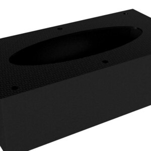 Durable, lightweight Carbon Glove Dispenser, easily mounted, fits 22x11x5.5cm boxes. Additive manufactured, sustainable choice for any setting.