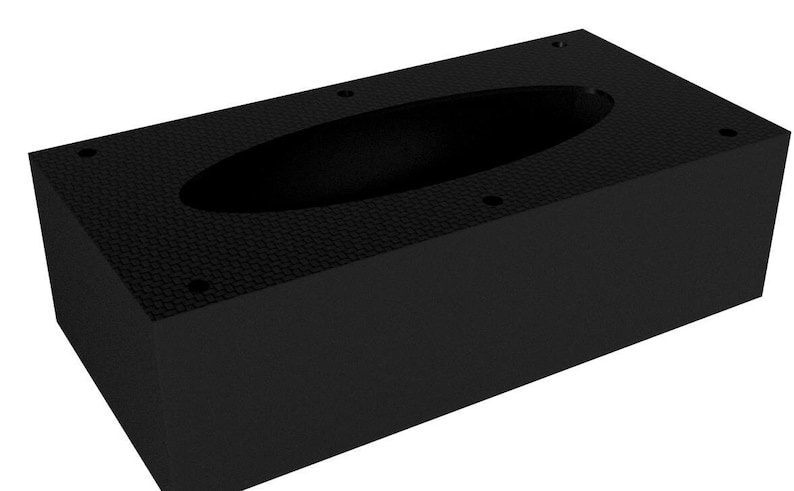 Durable, lightweight Carbon Glove Dispenser, easily mounted, fits 22x11x5.5cm boxes. Additive manufactured, sustainable choice for any setting.