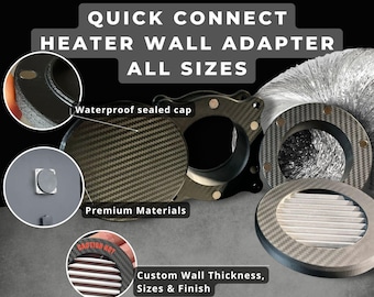 Kit di sfiato per riscaldatore da 90 mm, 75 mm, 60 mm, 4 pollici, 3 pollici, 2,5 pollici, magnetico, a connessione rapida, impermeabile, per pareti, barche, camper, riscaldatori diesel, camper, Autoterm Webasto