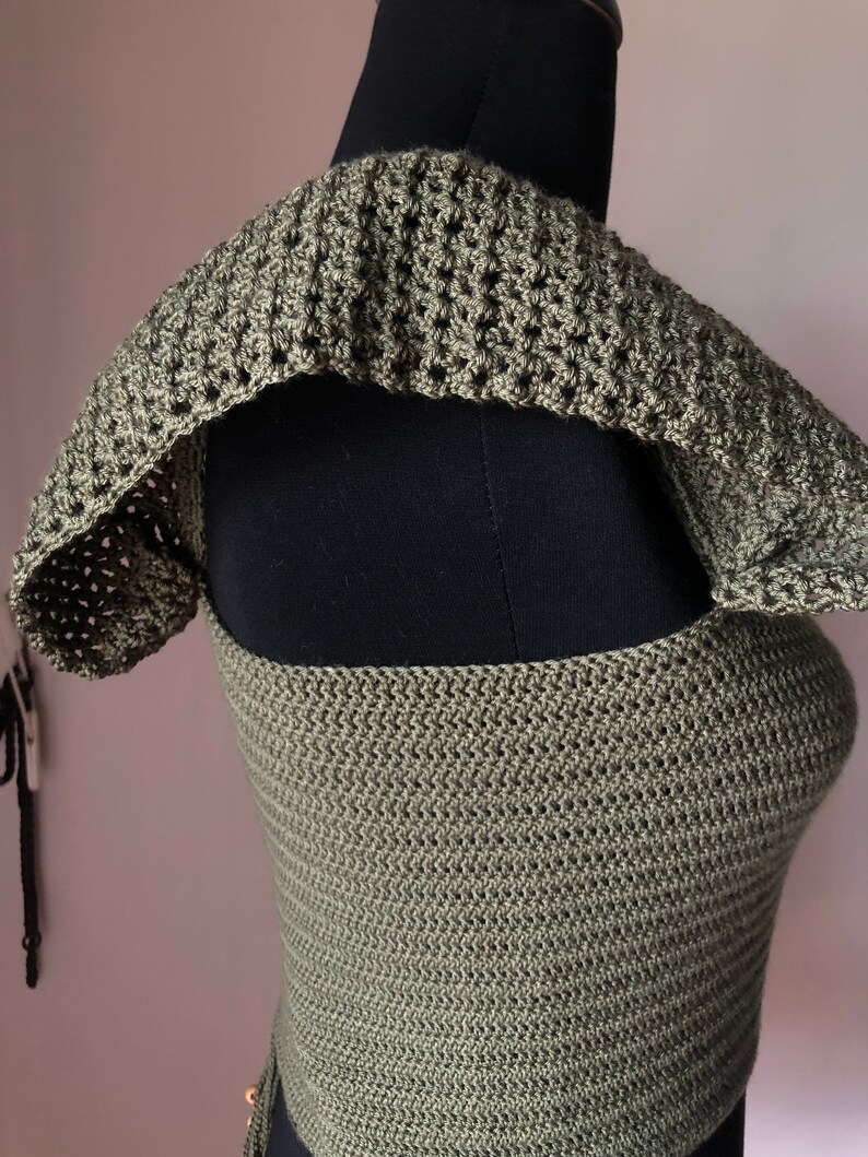 Green Crochet Crop Top, Crochet Bustier, Handmade Crochet Bustier