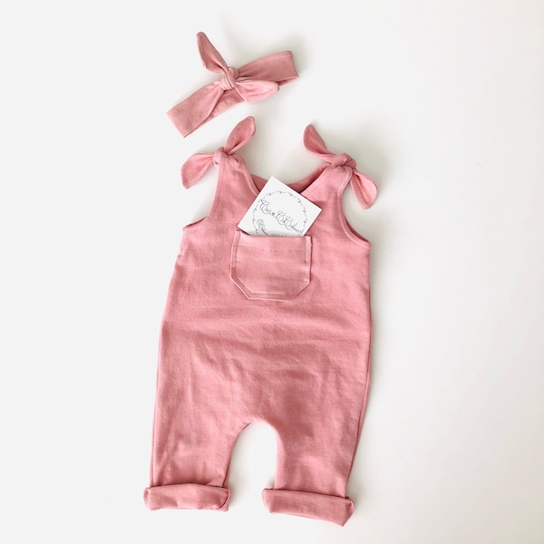 Tenue baby romper, romper rose bio bébé fille. Salopette pour bébé nouveau-né, combinaison pour bébé, vêtements pour bébés biologiques, cadeau pour bébé fille