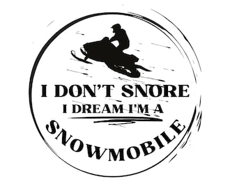 No ronco Sueño Soy una moto de nieve Descarga digital Imagen digital SVG PNG