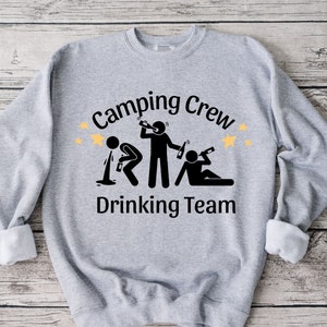 Equipo de bebida de la tripulación del campamento, RV, Trailor, camping, alcohol, divertido, SVG PNG, jpg