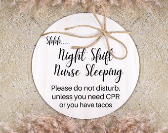 Shhh Night Shift Nurse Sleeping Digital download Digital image SVG PNG Jpg