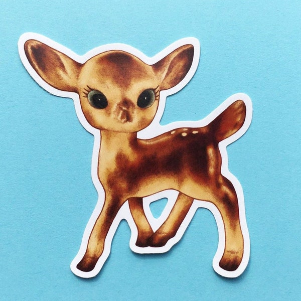 Kitsch Fawn Sticker - Vintage Deer Vinyl Sticker