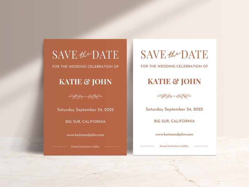 Save the Date Card Template Editable Card Printable Save