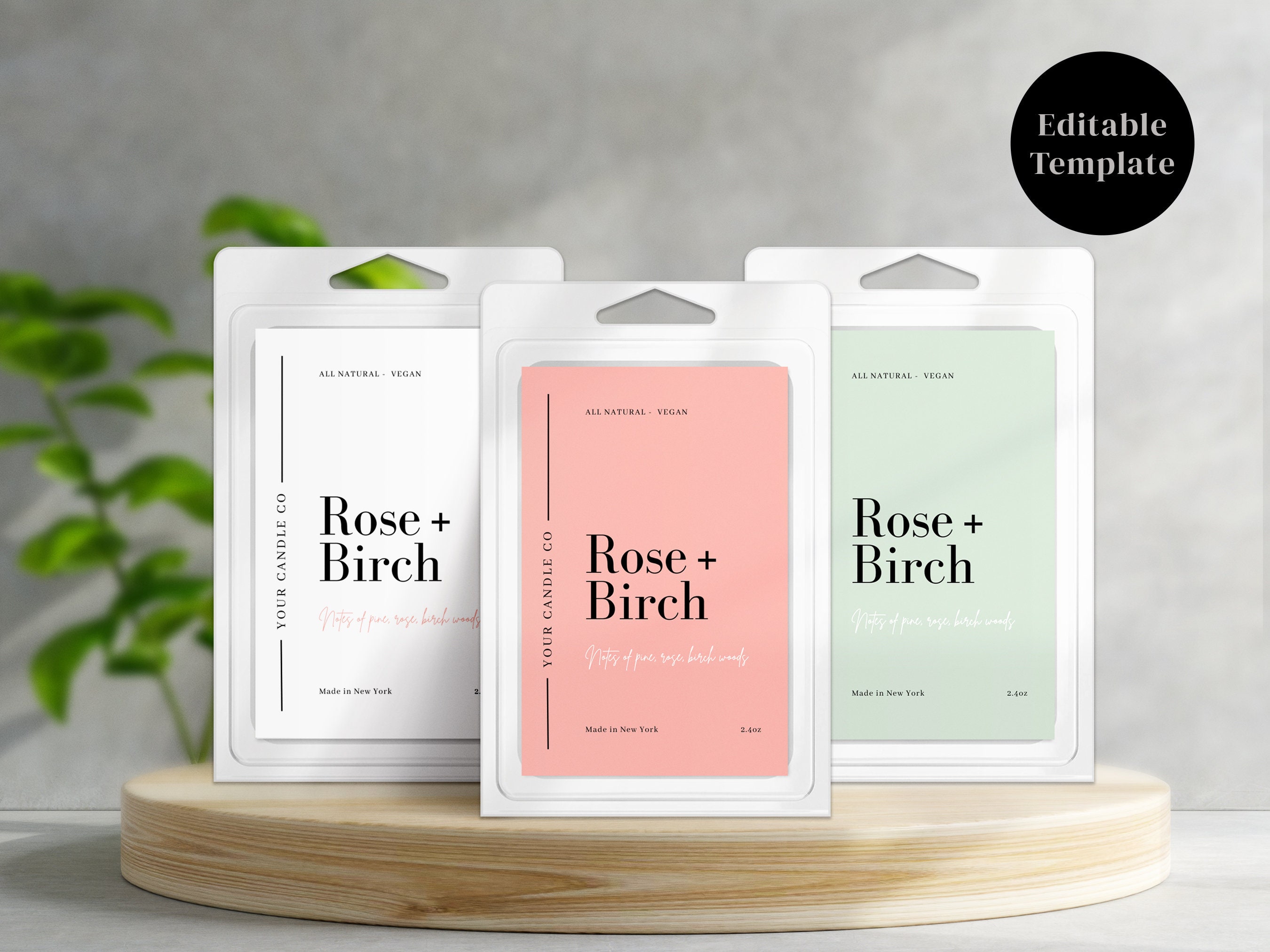 Modern Wax Melts Label Template, DIY Wax Melt Label Template, Label ...