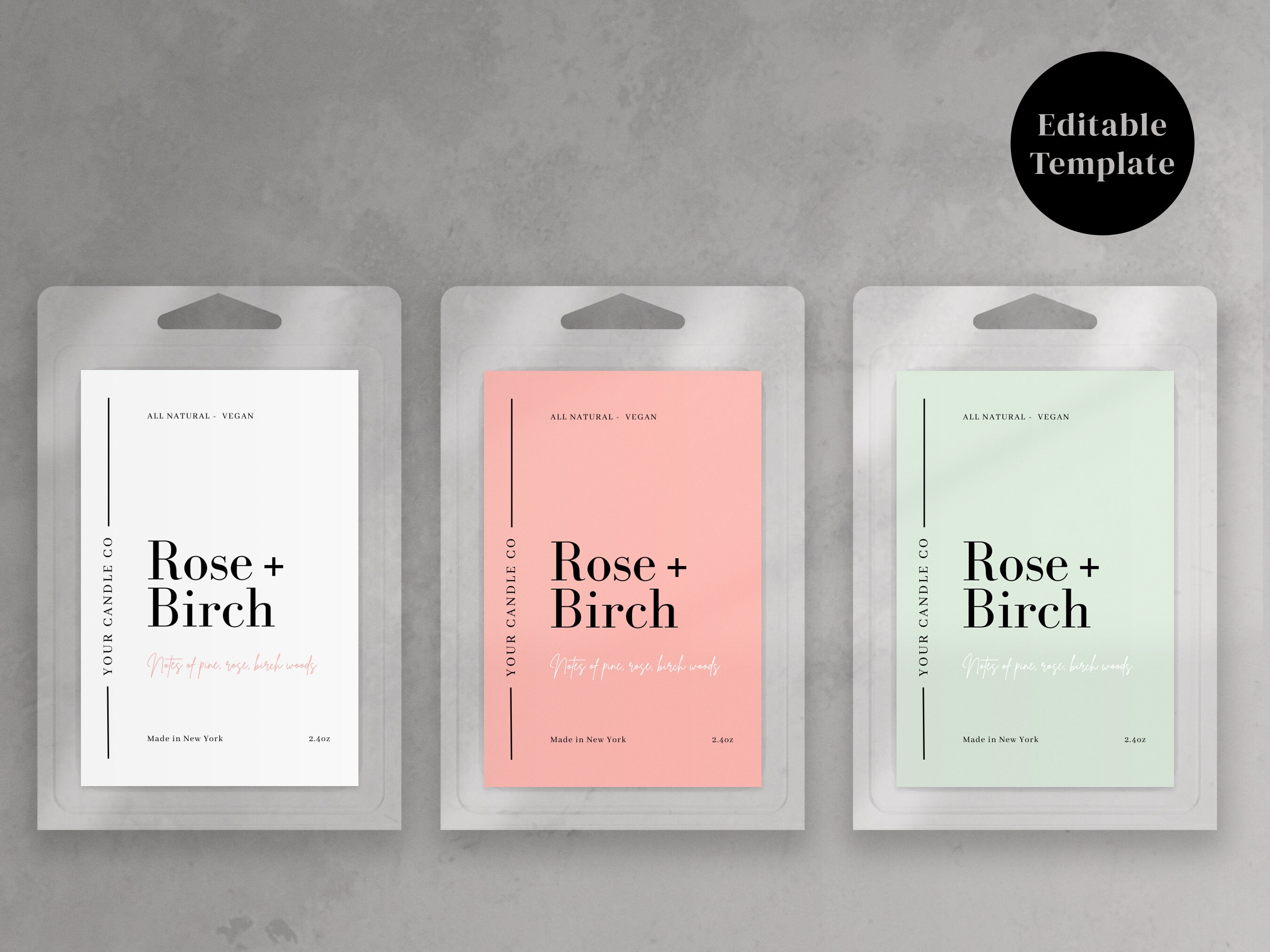 Modern Wax Melts Label Template, DIY Wax Melt Label Template, Label ...