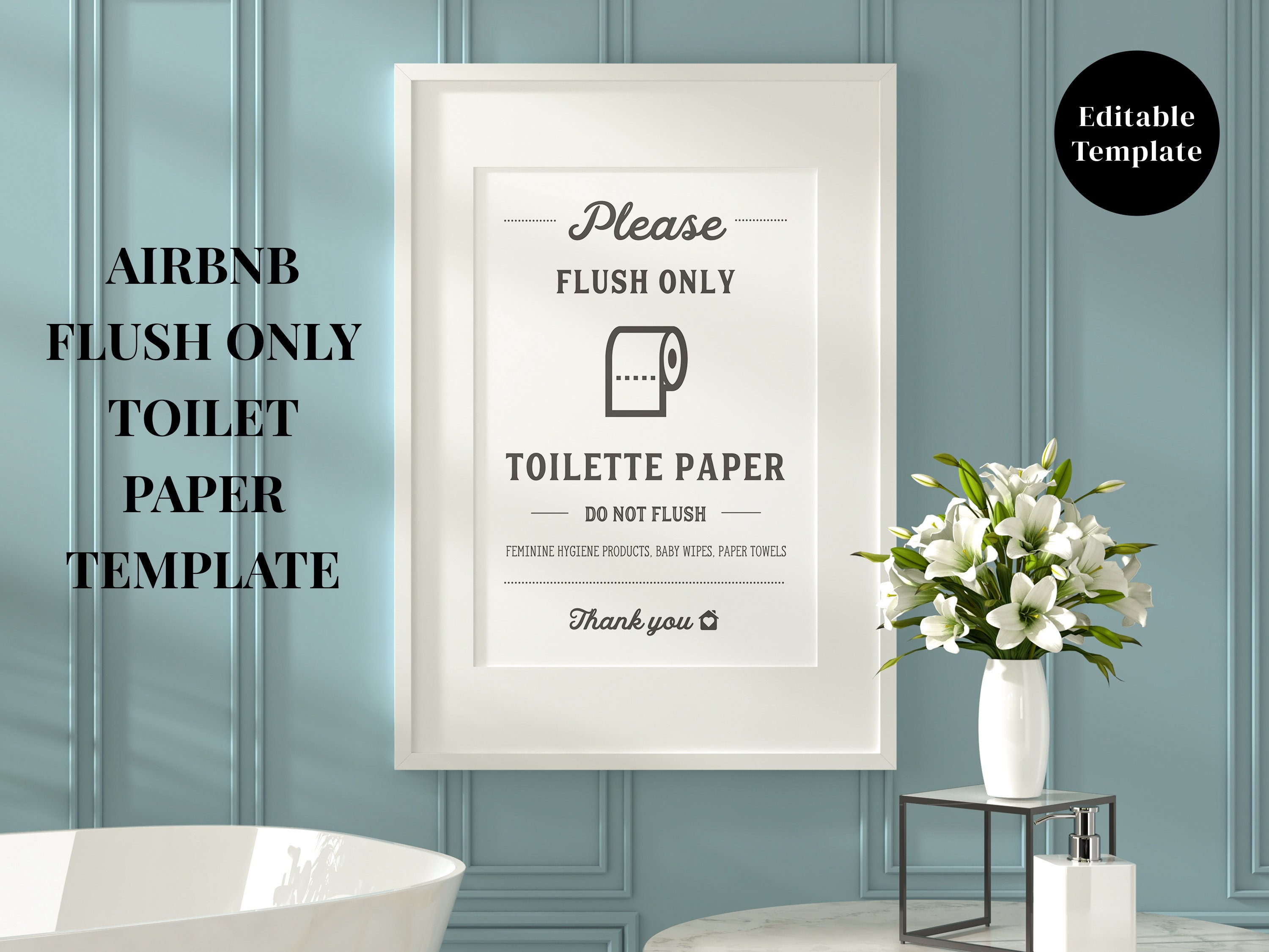 WhatSign Badezimmer-Schild »Septic System« – 20x30 Cm, Acryl, Mit Aufhängung