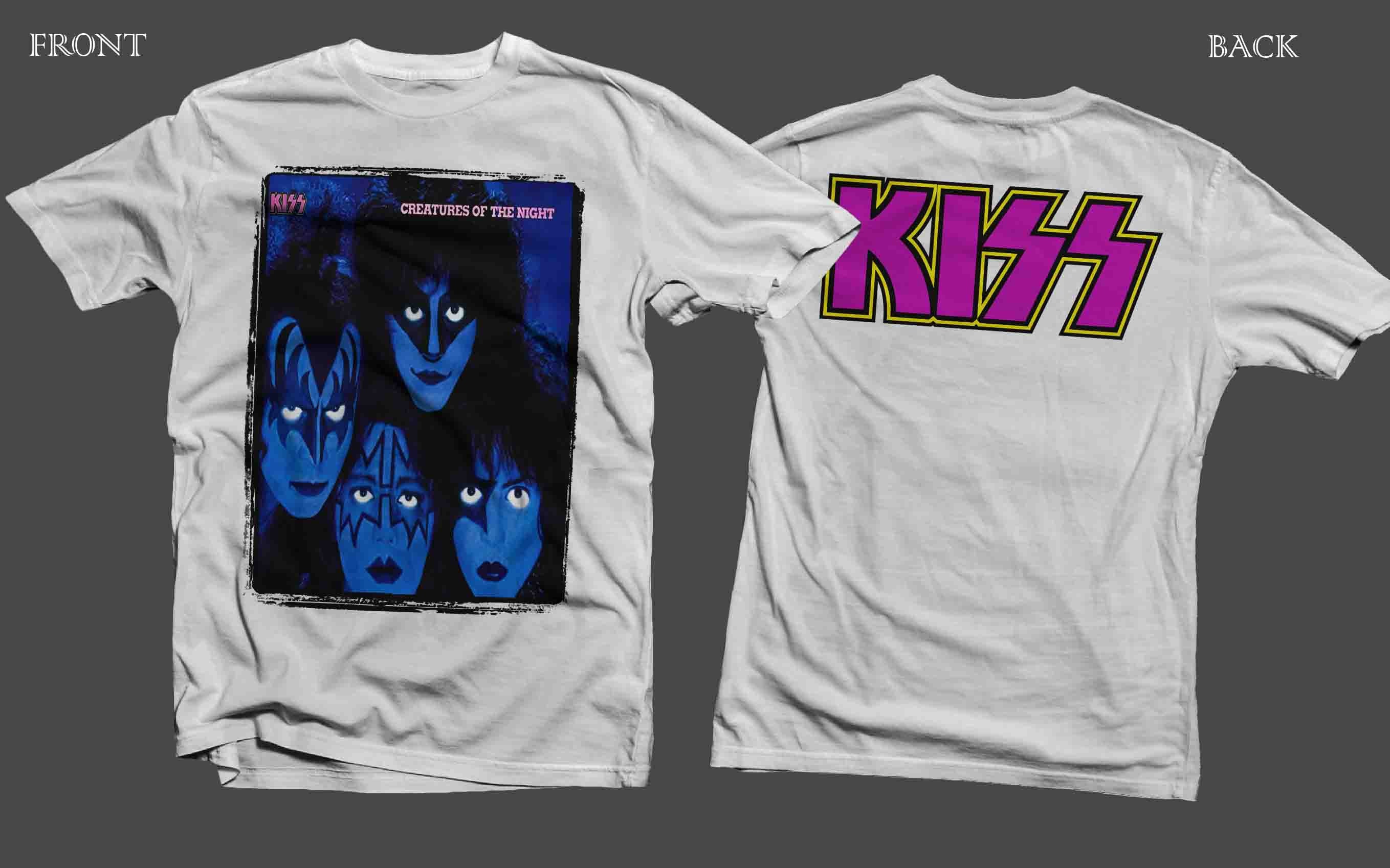 New DTG Printed T-shirt KISS Creatures 