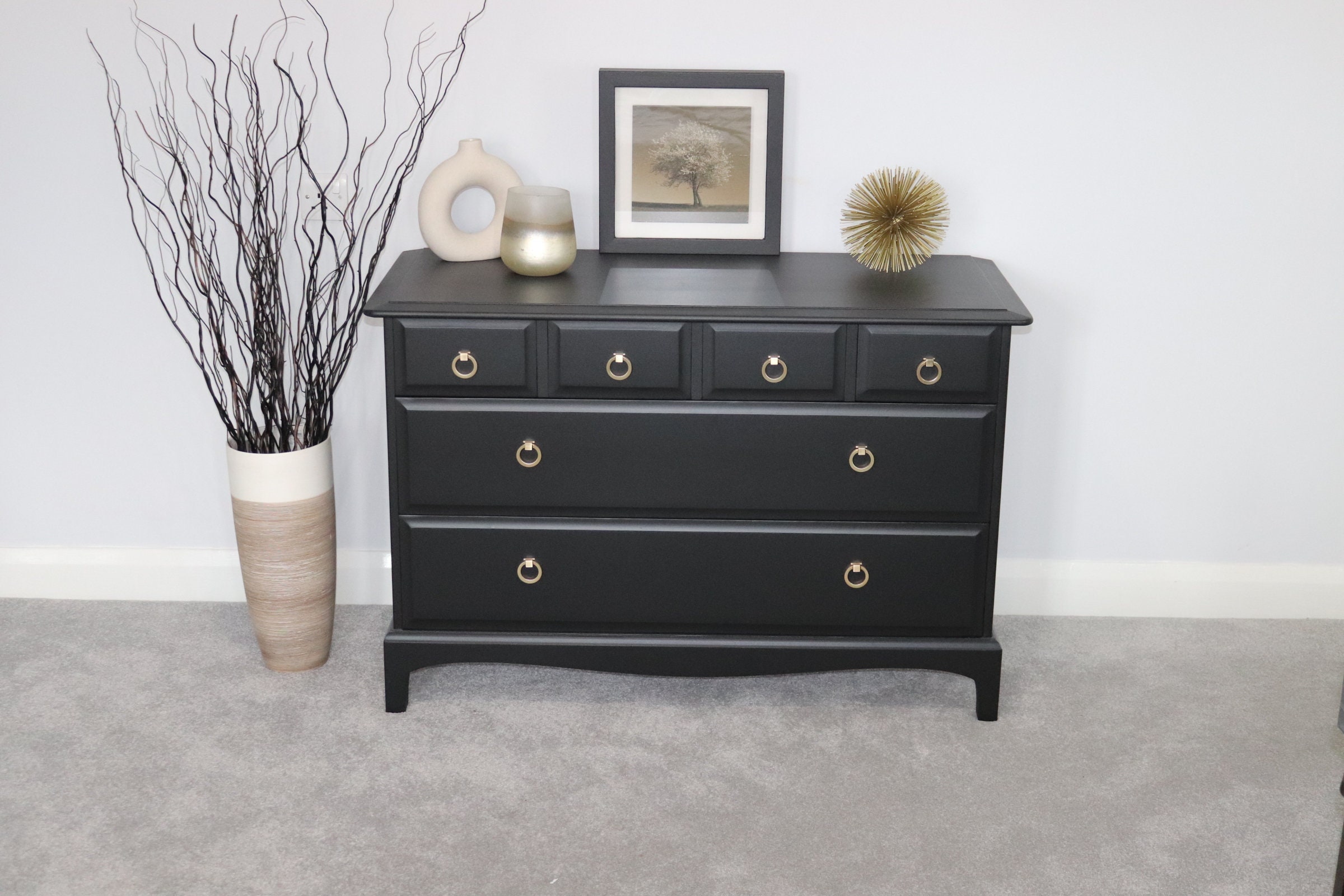 Black studded dresser deals