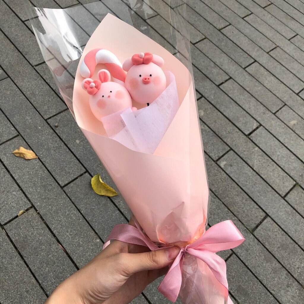 Handmade Air Dry Clay Cute Bouquet, Cute Air Clay Gift | Valentine Gift ...