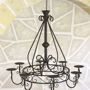 Lustre 101318 bougeoir D-60 cm chandelier suspendu en métal image 4