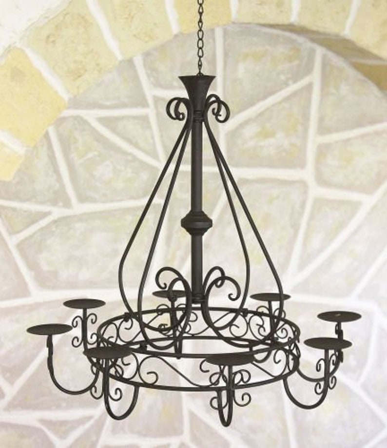 Lustre 101318 bougeoir D-60 cm chandelier suspendu en métal image 4