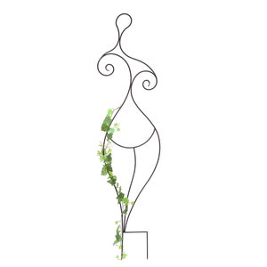 DanDiBo Design Climbing Aid Metal Trellis 140 cm Black Mrs Lora Climbing Aid Ground Plug Flower Holder Trellis