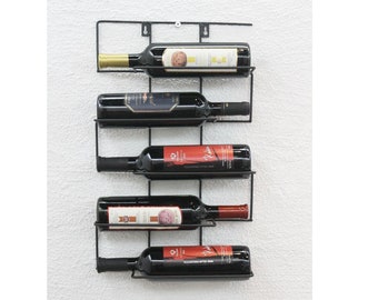 Casier à vin "Cinco" 53 cm HX13615 porte-bouteilles en métal casier à bouteilles
