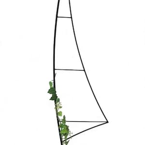 DanDiBo Rankhilfe Garten Metall Schwarz Segel Rankgitter Blumen Kletterpflanzen Rosen Bodenstecker Kletterhilfe Blumenhalter Ranksäule