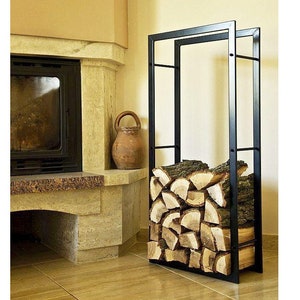Firewood rack Firewood stand 100 cm Wood basket Firewood holder Wood shelf Shelf